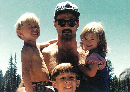 Fathers Day post - Papa Dub with Kids 1994